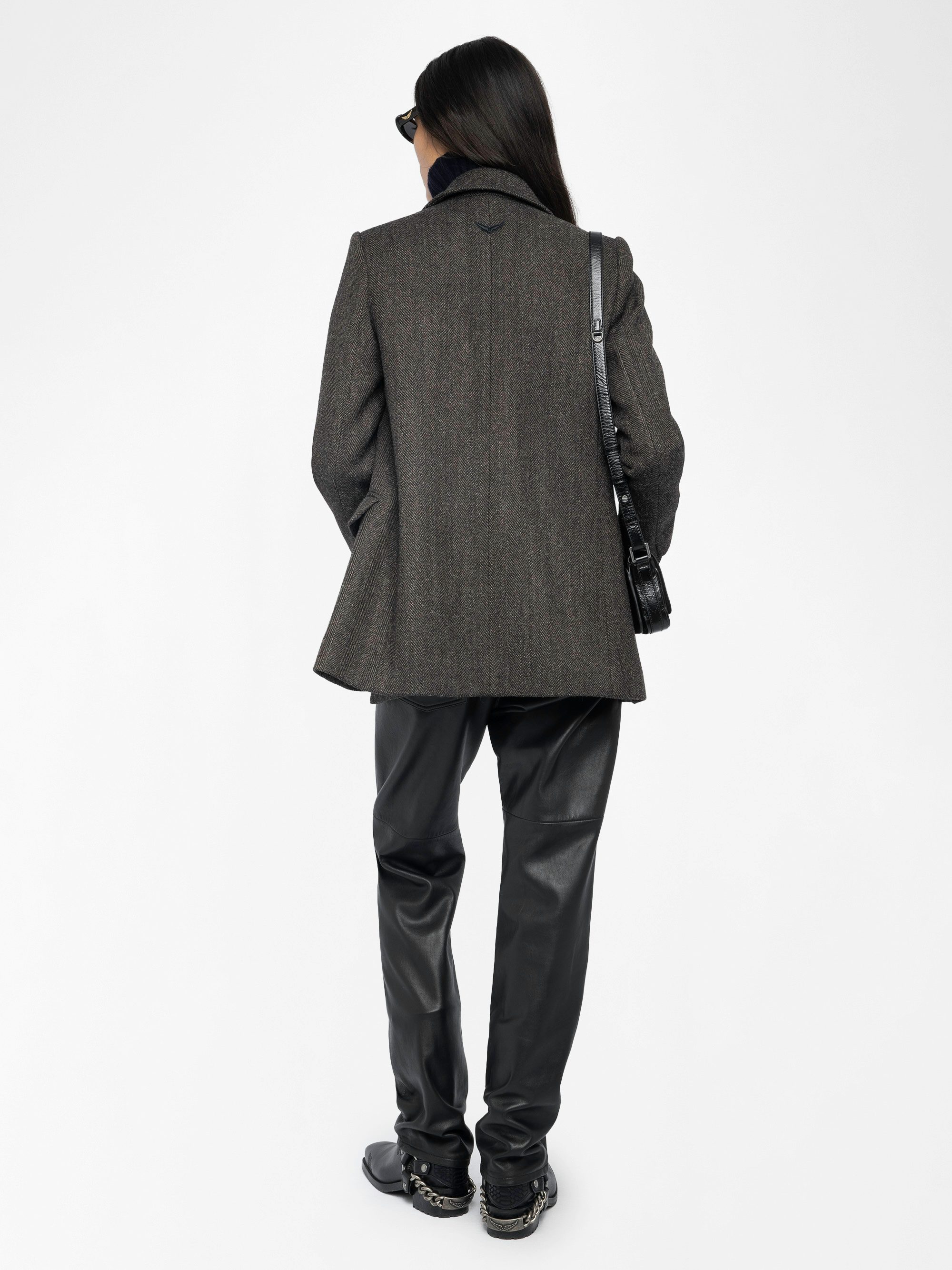 Miew Coat - Peacoat-style coat in wool blend, double-breasted buttoned closure and long sleeves.